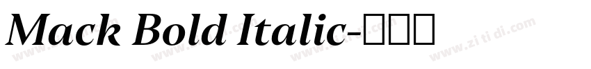 Mack Bold Italic字体转换